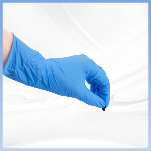 Quality Blue Sterile Synthetic Nitrile Gloves 12 Inches Thick Recyclable wholesale