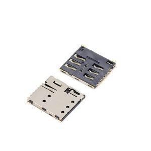 Cheap Nano Type 6 Pin Sim Card Connector LCP Push Push Sim Connector For Moblie Phone for sale
