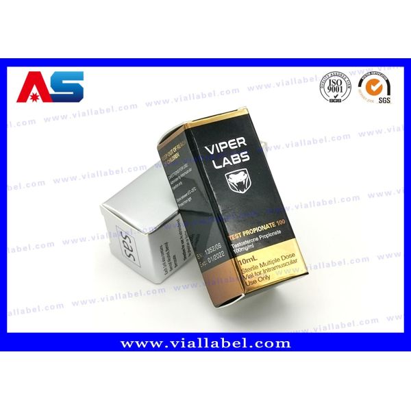 Recyclable Foldable Paper Box For 10ml Glass Vials Bottles With Hologram Labels