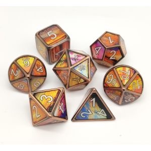 Cheap Hand Polished Metal RPG Dice Lightweight Neat Sharp Edges Polyhedron for sale
