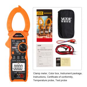 VICTOR 615B DC 1500V 1000A True RMS AC DC Digital Clamp Multimeter with Live NCV