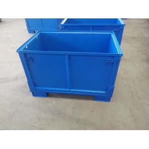 Q235 Material Foldable Pallet Container Metal Cage Box 1200kg Static Weight
