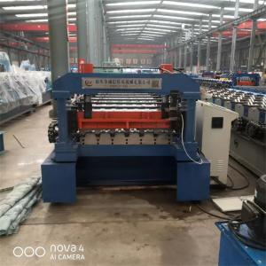China Galvanized Steel Decking Floor Roll Forming Machine PLC System on sale