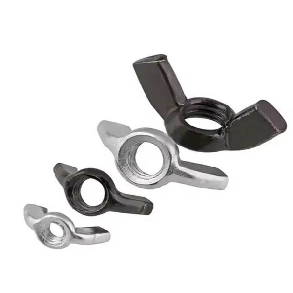 Quality M5 M6 M8 8.8 Carbon Steel Black Zinc Plated Wing Nut DIN314 wholesale