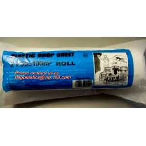 Plastics pe protective drop cloth, high quality plastic protective drop cloth