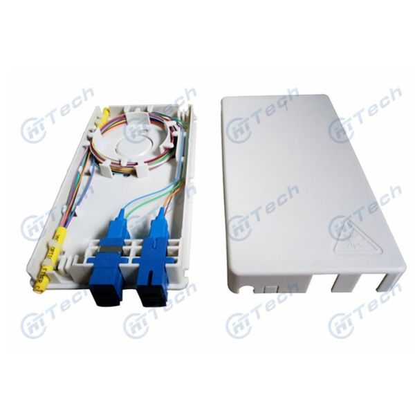 Quality Weight 110g FTTH Splitter Box 2 Ports 4 Cores ABS Material Wall And Table Available wholesale