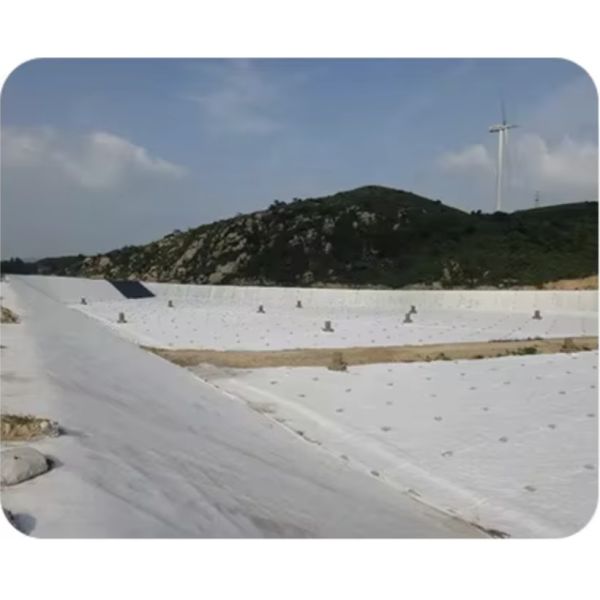 Short Filament Pet Polyester Geotextile Nonwoven Black And White Color Geosynthetic Materials Road Geotextiles