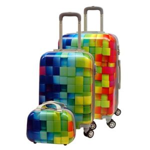 Cheap Lightweight ODM Colorful 4 Wheel Trolley Luggage for sale