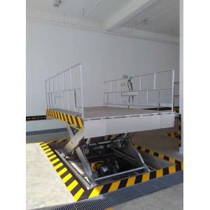 3.5 Ton Loading Bay Equipment Hydraulic Scissor Lift Platform Grey Color