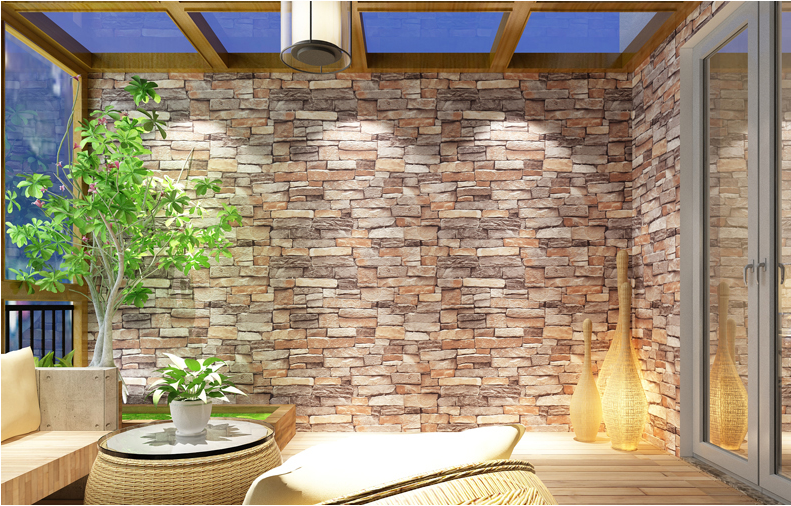 Apartment Decoration Self Adhesive 3D Wallpaper 5M Roll White Brick Pattern
