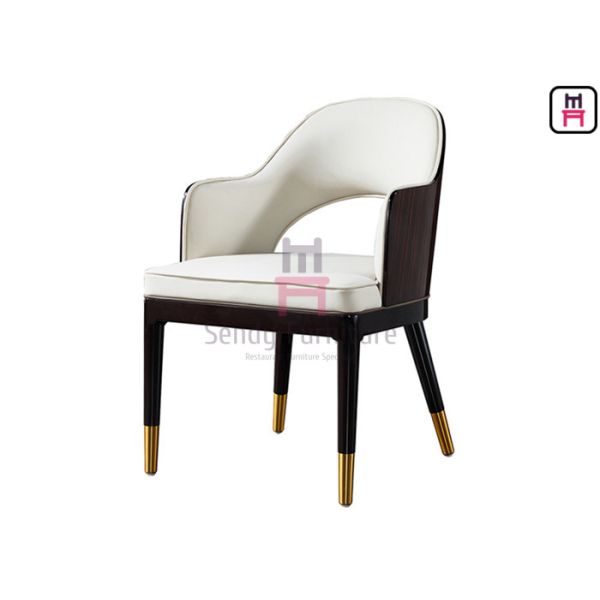 Quality Indoor Open Back Upholstered Restaurant Chairs with Maple Veneer Backrest wholesale