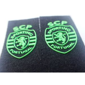 Embossed Felt Backing Injection Rubber Custom Clothing Patches