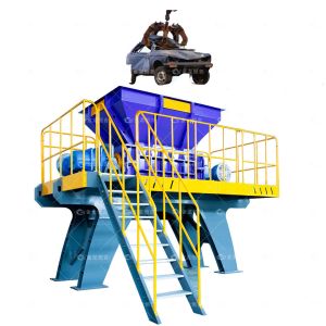 China High Capacity Double Shaft Shredder with 9CrSi/D2/SKD-11 Blades for Wide Application and Customizable Blades on sale