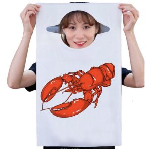 Waterproof Custom Disposable Adult Bib Non Woven Apron For Seafood Crab