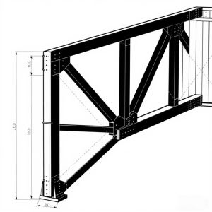 Double Span Prefabricated Steel Warehouse Building with H-Section Frame