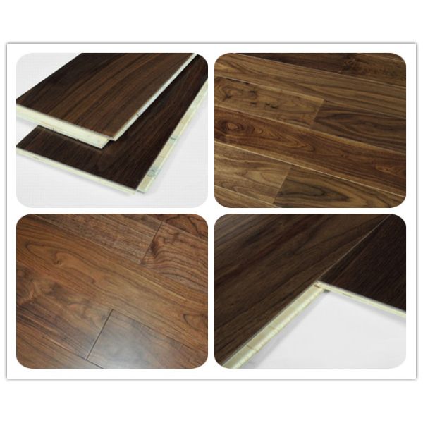 Quality 4-6 feet long 3 layer black walnut engineered flooring wholesale