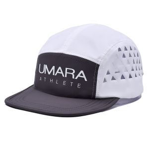 Contrast Stitching 5 Panel Camper Hat With Customized Eyelets And Flat Brim