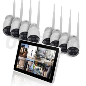 Unistone 8CH Outdoor Wireless WIFI 2MP CCTV Security Surveillance Camera NVR KIT