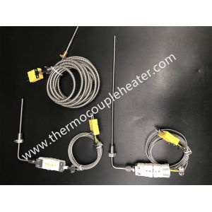 K Type Flexible Thermocouple with Adjustable Compression Fitting and connector