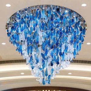 Hotel Lobby Drop Chandelier Lights Stairwell Chandelier Modern OEM ODM