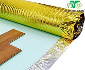 Cheap Gold Vapor Hardwood Flooring Underlayment , Polyethylene Foam Solid Wood Floor Underlay for sale
