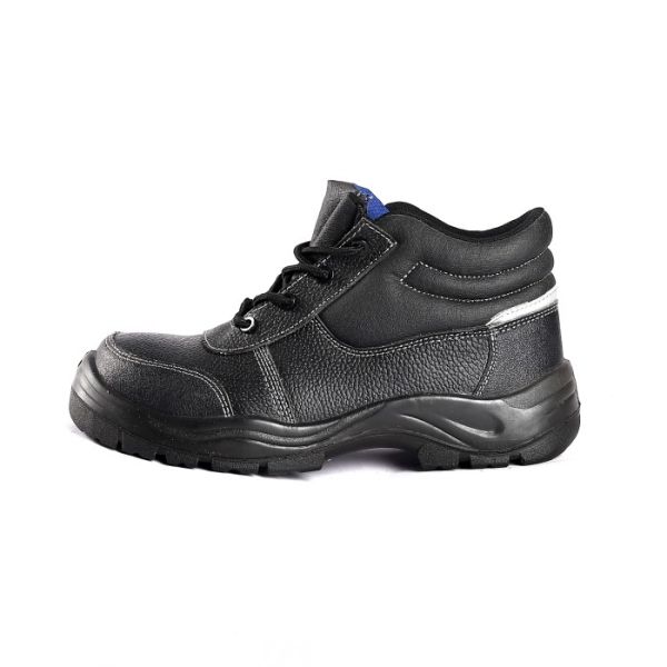 Size EU 36-47 Genuine Leather Work Boots Mid Cut Anti Smash Protect Mesh Lining