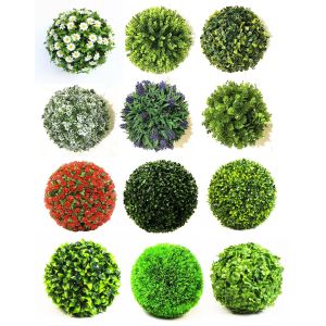 Backyard Boxwood Artificial Plant Balls , Artificial Hanging Flower Balls