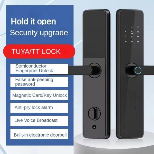 Quality Smart and Secure Tuya Bluetooth Electric Door Knob Keyless-Entry Digital Fingerprint Smart Door Lock with Code Passcode wholesale