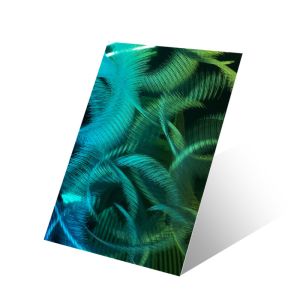 sus material 304L mirror etched polished 3D pattern stainless steel sheet for