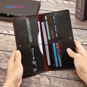 Multifunctional Men's Wallet in Genuine Leather with Custom Design and Letter