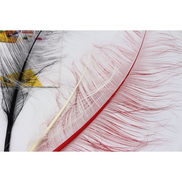 Handmade Multi Colored Millinery Feather Burnt Ostrich Plumes Feather 50-55cm