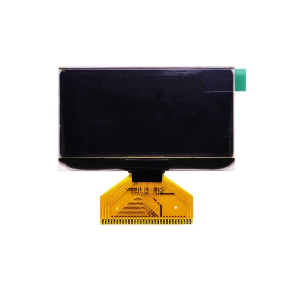 2.4 inch OLED screen with ruler for scale