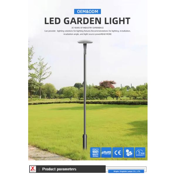 Modern Porch Garden Lighting Aluminium LED Street Lights with High Luminous Efficiency