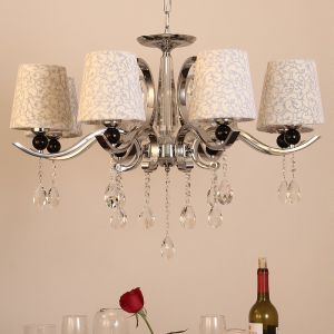 Iron metal sphere chandelier with lampshade for home lighting (WH-MI-57)