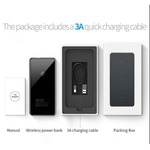 5 charging ways big capacity 10000mAh Wireless Charging Power Bank