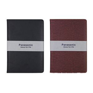 Customized Debossed Logo A5 Leather Notebook with Printed Design and 100 Inner