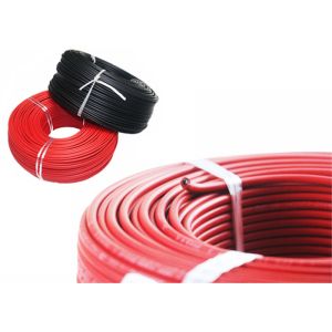 China Red EN50618 XLPE Insulation 4mm 1500V DC Solar Cable on sale