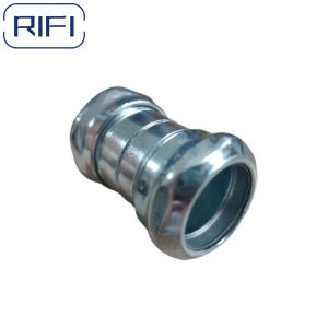 China Electrical Metallic Tubing EMT Steel Compression Type Couplings Electro-galvanized on sale