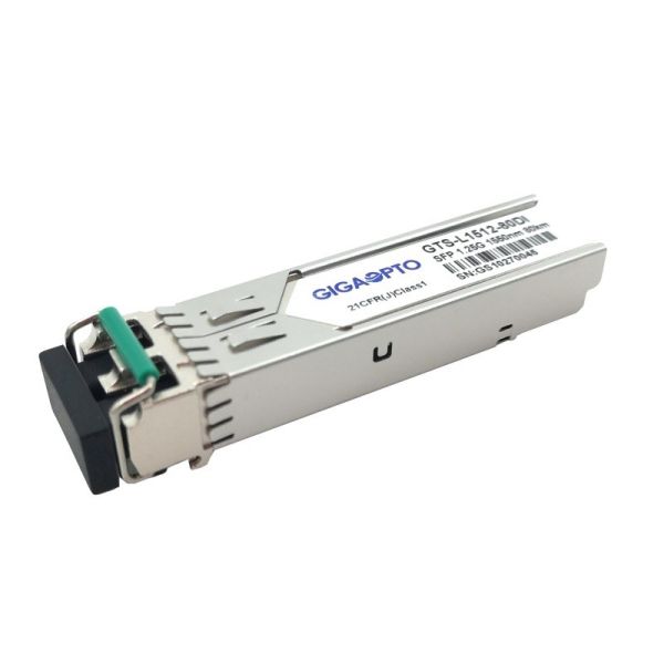 Quality 1000BASE-ZX 1.25G SFP 1550nm 80km Industrial Duplex LC SMF DOM Transceiver Module wholesale