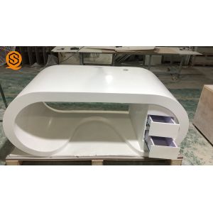Customized Round Curve Office Table Corian Office Table Executive Solid Surface