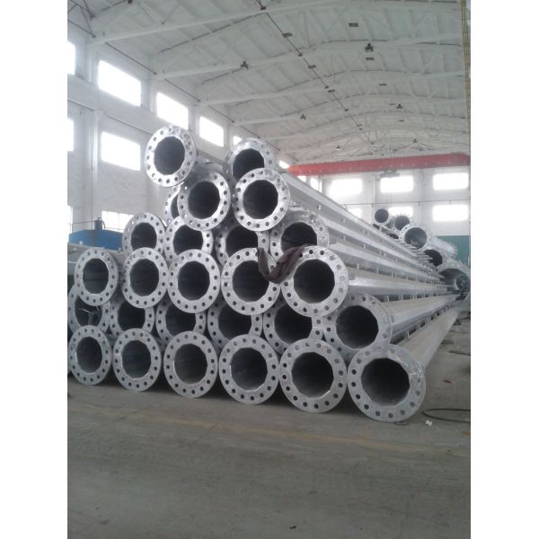 Octagonal Transmission Hot dip Galvanized 25FT for low voltage Electrical Power Pole