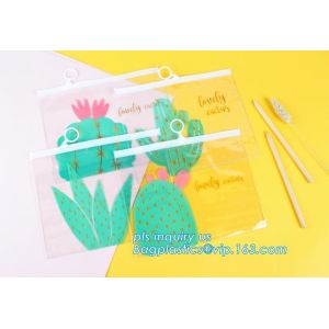 resealable clear vinyl pvc silder promotional zipper bag, Pen Bag with Slider