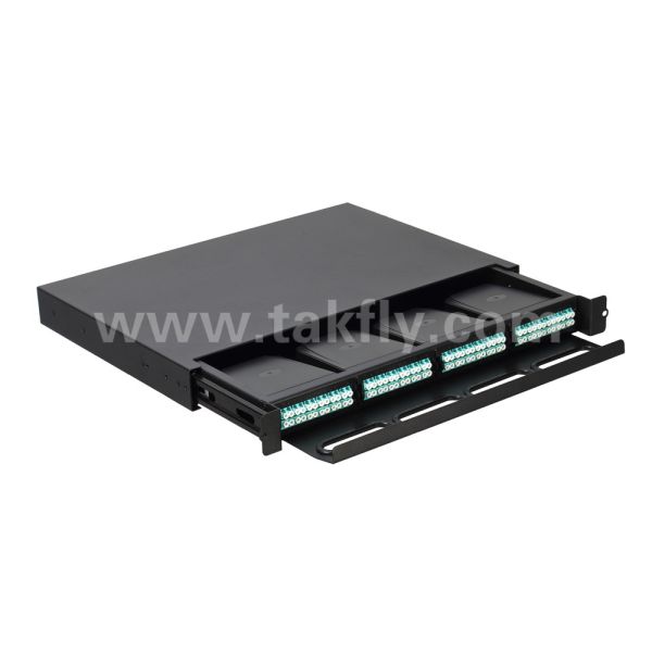 Customizable Fiber Optic MPO Cassette MTP Patch Panel Slidable Type for Data