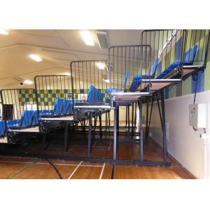 Sport Games Spectator Arena Stage Seating HDPE Material Customized With Aisle Steps