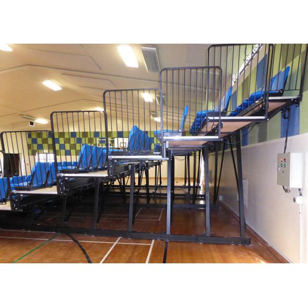 Quality Sport Games Spectator Arena Stage Seating HDPE Material Customized With Aisle Steps wholesale