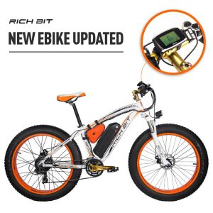 US EU STOCK Top-012 Rich Bit Ebike Fat Tire 1000w 48v-17ah Motor Brushless