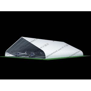 Movable Curved Temporary Tent Buildings For Helicopter Hanger , No Door