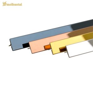Cheap Floor Accessories T6 * 8FT Stainless Steel Tile Trim Hairline Mirror Surface for sale