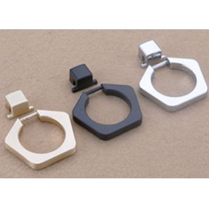 Cabinet Wardrobe Hardware Pull Handles , Black Color Furniture Handles