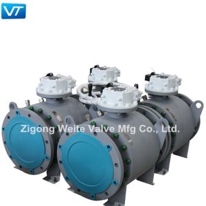 16 Inch API 607 Electric Ball Valve 300LB LF2 With Thrust Bearing